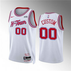 Nike Houston Rockets Custom White 2024 City With Advertising Stitched NBA Jersey