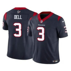 Nike Houston Texans #3 Tank Dell Blue 2023 F.U.S.E Authentic Stitched NFL Jersey