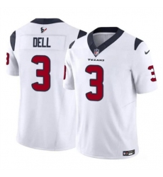 Nike Houston Texans #3 Tank Dell White 2023 F.U.S.E Authentic Stitched NFL Jersey