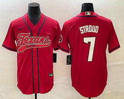 Nike Houston Texans #7 C.J. Stroud Red Joint Authentic Stitched baseball jersey