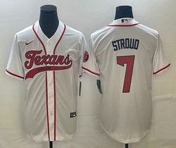 Nike Houston Texans #7 C.J. Stroud White Joint Authentic Stitched baseball jersey