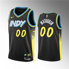 Nike Indiana Pacers #00 Bennedict Mathurin 2024 Black City Stitched NBA Jersey