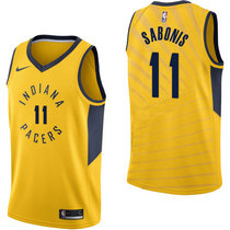 Nike Indiana Pacers #11 Domantas Sabonis Gold Game Authentic Stitched NBA Jersey