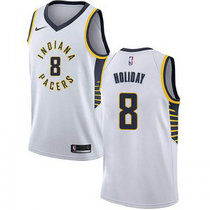 Nike Indiana Pacers #8 Justin Holiday White Game Authentic Stitched NBA Jersey