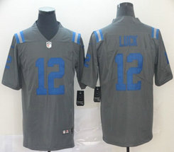 Nike Indianapolis Colts #12 Andrew Luck Grey Inverted Legend Vapor Untouchable Authentic Stitched NFL jersey