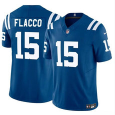 Nike Indianapolis Colts #15 Joe Flacco Blue 2024 F.U.S.E. Authentic Stitched NFL Jersey