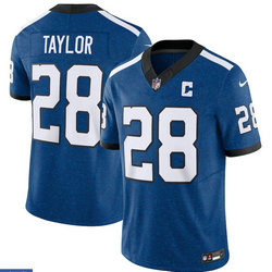 Nike Indianapolis Colts #28 Jonathan Taylor Blue 2023 F.U.S.E Authentic Stitched NFL Jersey