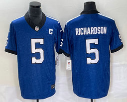 Nike Indianapolis Colts #5 Anthony Richardson Blue 2023 F.U.S.E Authentic Stitched NFL Jersey