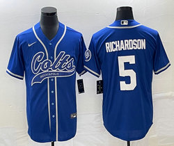 Nike Indianapolis Colts #5 Anthony Richardson Blue Joint Authentic Stitched baseball jersey