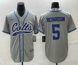Nike Indianapolis Colts #5 Anthony Richardson Gray Joint Authentic Stitched baseball jersey