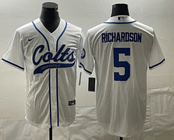 Nike Indianapolis Colts #5 Anthony Richardson White Joint Authentic Stitched baseball jersey