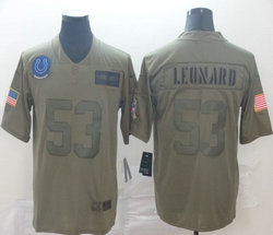 Nike Indianapolis Colts #53 Darius Leonard Camo 2019 Salute to Service Authentic Stitched NFL jersey