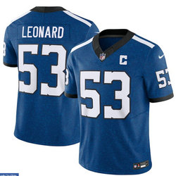 Nike Indianapolis Colts #53 Shaquille Leonard Blue 2023 F.U.S.E Authentic Stitched NFL Jersey