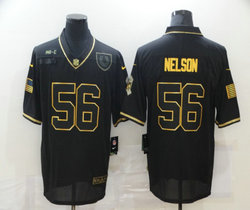 Nike Indianapolis Colts #56 Quenton Nelson 2020 Black Gold Salute to Service Authentic Stitched NFL Jersey