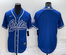 Nike Indianapolis Colts Blank Blue Joint adults Authentic Stitched baseball jersey