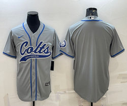 Nike Indianapolis Colts Blank Gray Joint adults Authentic Stitched baseball jersey
