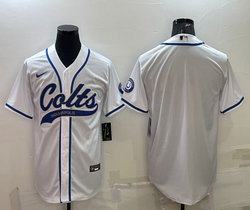 Nike Indianapolis Colts Blank White Joint adults Authentic Stitched baseball jersey