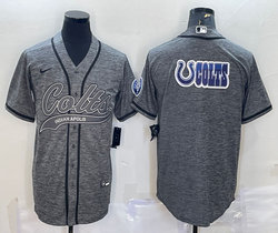 Nike Indianapolis Colts Hemp grey Joint team Logo Authentic Stitched baseball jersey