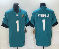 Nike Jacksonville Jaguars #1 Travis Etienne Jr Green 2023 F.U.S.E. Authentic Stitched NFL Jersey