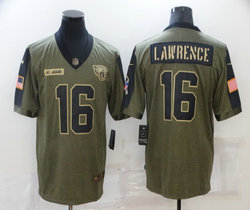 Nike Jacksonville Jaguars #16 Trevor Lawrence 2021 salute to service Authentic Stitched NFL Jersey