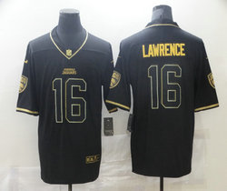 Nike Jacksonville Jaguars #16 Trevor Lawrence Black Gold Vapor Untouchable Limited Jersey
