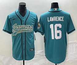 Nike Jacksonville Jaguars #16 Trevor Lawrence Green Joint Authentic Stitched baseball jersey