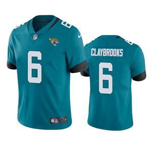 Nike Jacksonville Jaguars #6 Chris Claybrooks Teal Vapor Untouchable Authentic Stitched NFL Jersey
