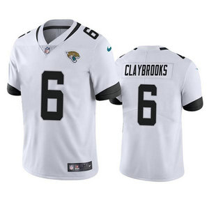 Nike Jacksonville Jaguars #6 Chris Claybrooks White Vapor Untouchable Authentic Stitched NFL Jersey