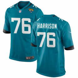 Nike Jacksonville Jaguars #76 Anton Harrison Teal Vapor Untouchable Authentic Stitched NFL Jersey