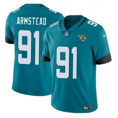 Nike Jacksonville Jaguars #91 Arik Armstead Teal Vapor Untouchable Authentic Stitched NFL Jersey
