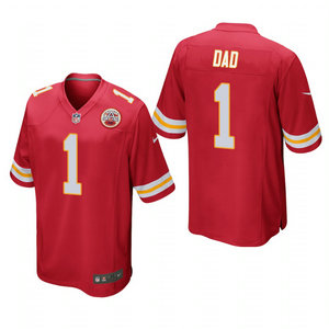 Nike Kansas City Chiefs #1 Dad Red 2021 Fathers Day Authentic Stitched NFL Jersey