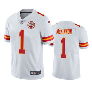 Nike Kansas City Chiefs #1 Jerick McKinnon White Vapor Untouchable Authentic Stitched NFL Jersey