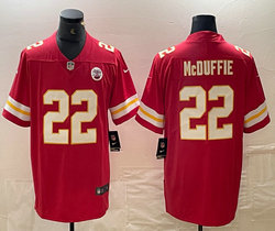 Nike Kansas City Chiefs #22 Trent McDuffie Red Vapor Untouchable Authentic stitched NFL jersey