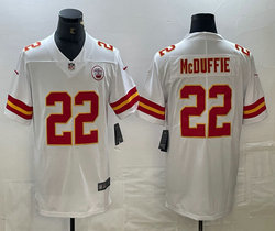 Nike Kansas City Chiefs #22 Trent McDuffie White Vapor Untouchable Authentic stitched NFL jersey