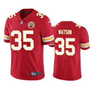 Nike Kansas City Chiefs #35 Jaylen Watson Red Vapor Untouchable Authentic Stitched NFL Jersey