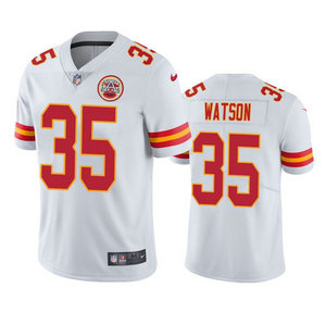 Nike Kansas City Chiefs #35 Jaylen Watson White Vapor Untouchable Authentic Stitched NFL Jersey