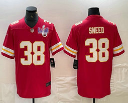 Nike Kansas City Chiefs #38 L'Jarius Sneed Red Vapor Untouchable With 2024 Super Bowl (LVIII ) patch Jersey