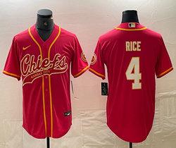 Nike Kansas City Chiefs #4 Rashee Rice Red Joint Authentic stitched baseball jersey