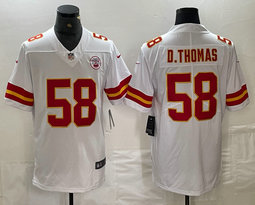 Nike Kansas City Chiefs #58 Derrick Thomas White Vapor Untouchable Authentic stitched NFL jersey