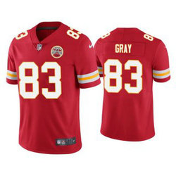 Nike Kansas City Chiefs #83 Noah Gray Red Vapor Untouchable Authentic stitched NFL jersey