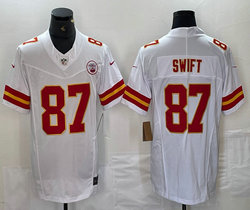Nike Kansas City Chiefs #87 Taylor Swift White Vapor Untouchable Authentic Stitched NFL Jersey