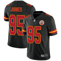 Nike Kansas City Chiefs #95 Chris Jones Black Rush Limited Authentic stitched NFL jersey