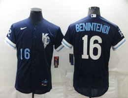 Nike Kansas City Royals #16 Andrew Benintendi 2022 City #16 in front Flexbase Authentic stitched MLB jersey