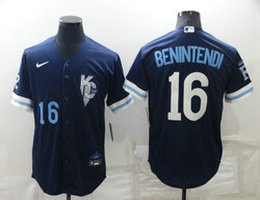 Nike Kansas City Royals #16 Andrew Benintendi 2022 City #16 in front Game Authentic stitched MLB jersey