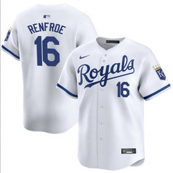 Nike Kansas City Royals #16 Hunter Renfroe White 2024 Game Authentic Stitched MLB Jersey