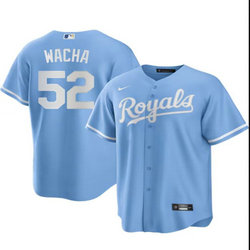 Nike Kansas City Royals #52 Michael Wacha Light Blue Game Authentic Stitched MLB Jersey