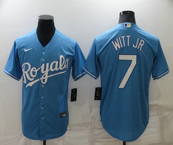 Nike Kansas City Royals #7 Bobby Witt Jr. Light Blue Game Authentic stitched MLB jersey