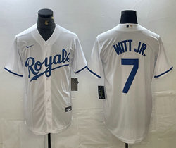 Nike Kansas City Royals #7 Bobby Witt Jr. White Game Authentic stitched MLB jersey