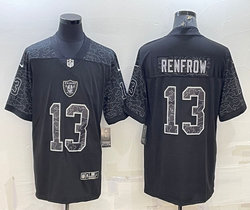 Nike Las Vegas Raiders #13 Hunter Renfrow Black Reflective Authentic Stitched NFL Jersey
