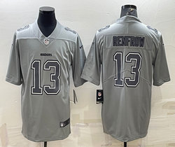 Nike Las Vegas Raiders #13 Hunter Renfrow Grey Atmosphere Fashion Authentic Stitched NFL Jersey